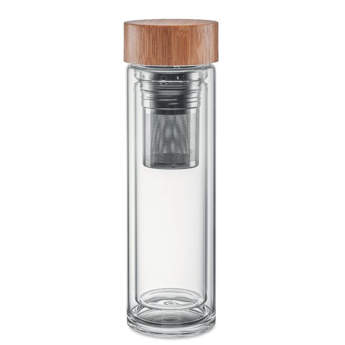 Trinkflasche Glas 400ml BATUMI GLASS - transparent-33