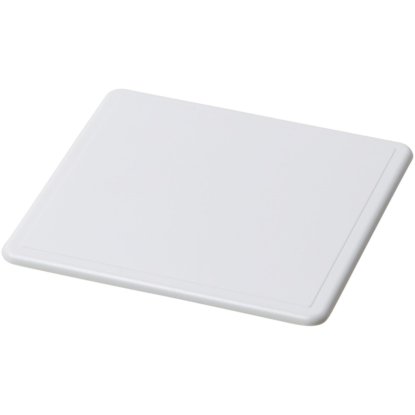 Renzo quadratischer Kunststoffuntersetzer - weiss-302