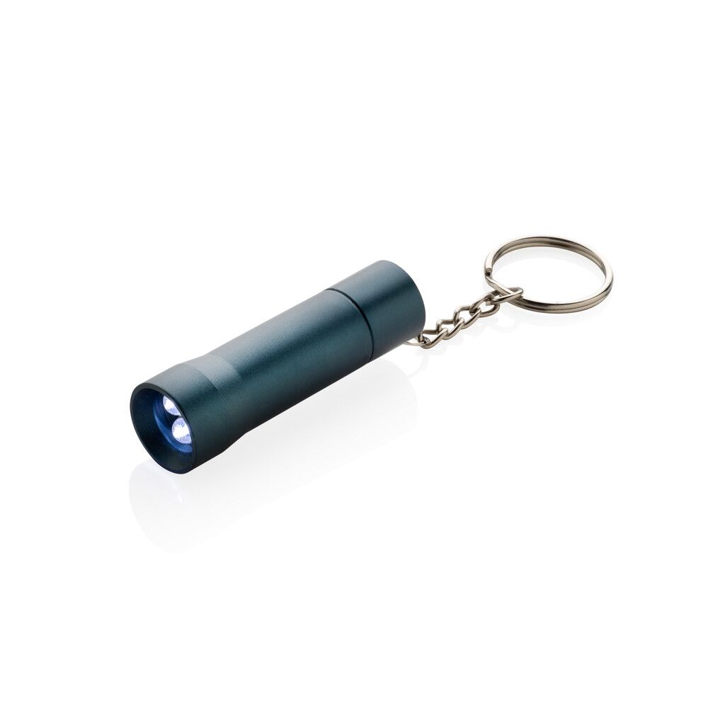 Flash Schlüsselanhänger-Taschenlampe aus RCS rec. Aluminium - blau-451