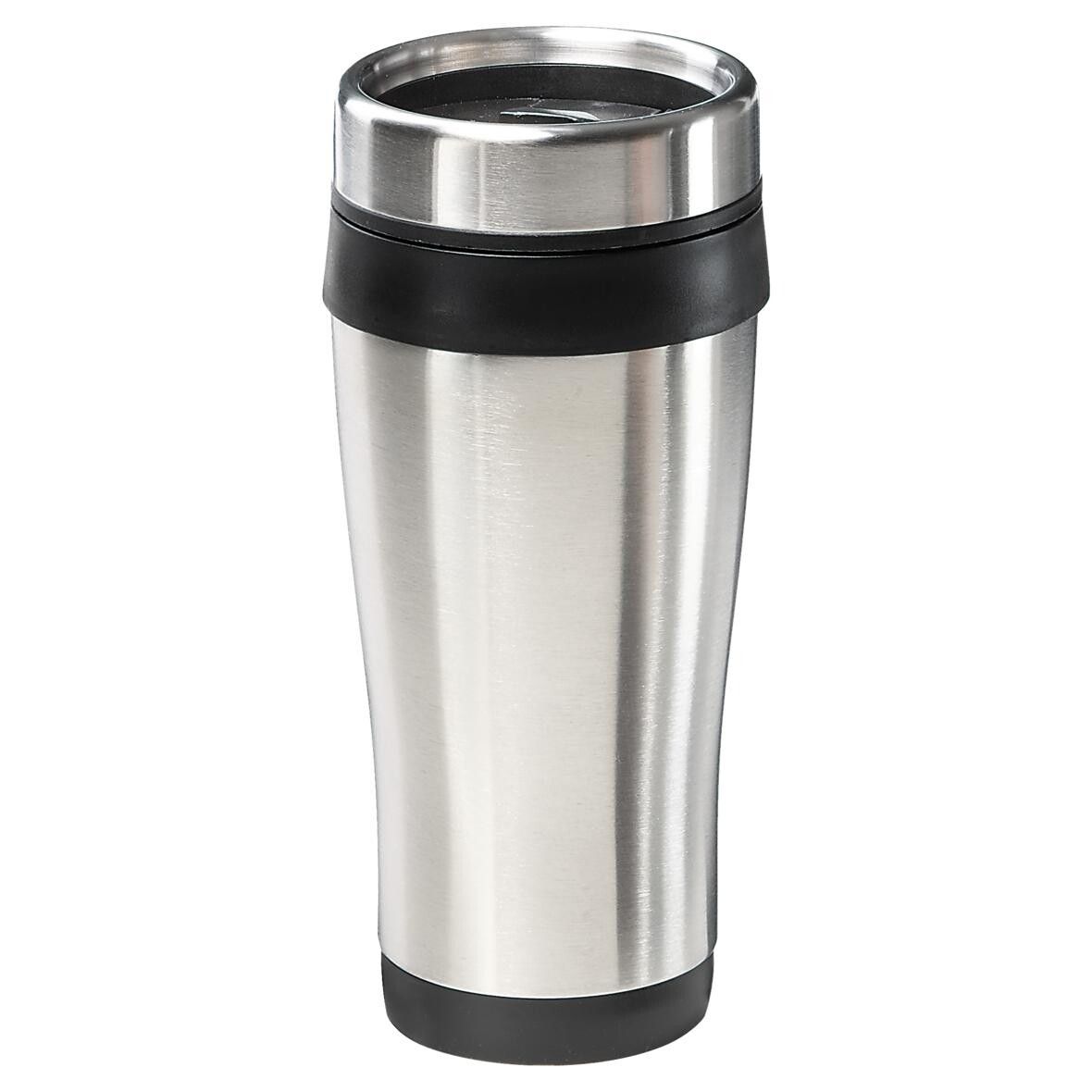 Isolierbecher Allan 400 ml - silber - schwarz-275