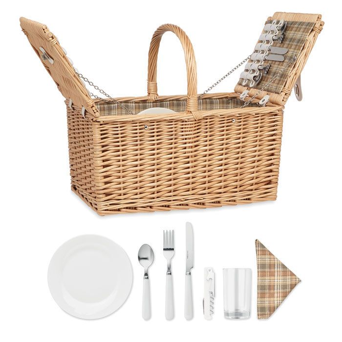 Picknickkorb aus Korbweide MIMBRE PLUS - holz-747