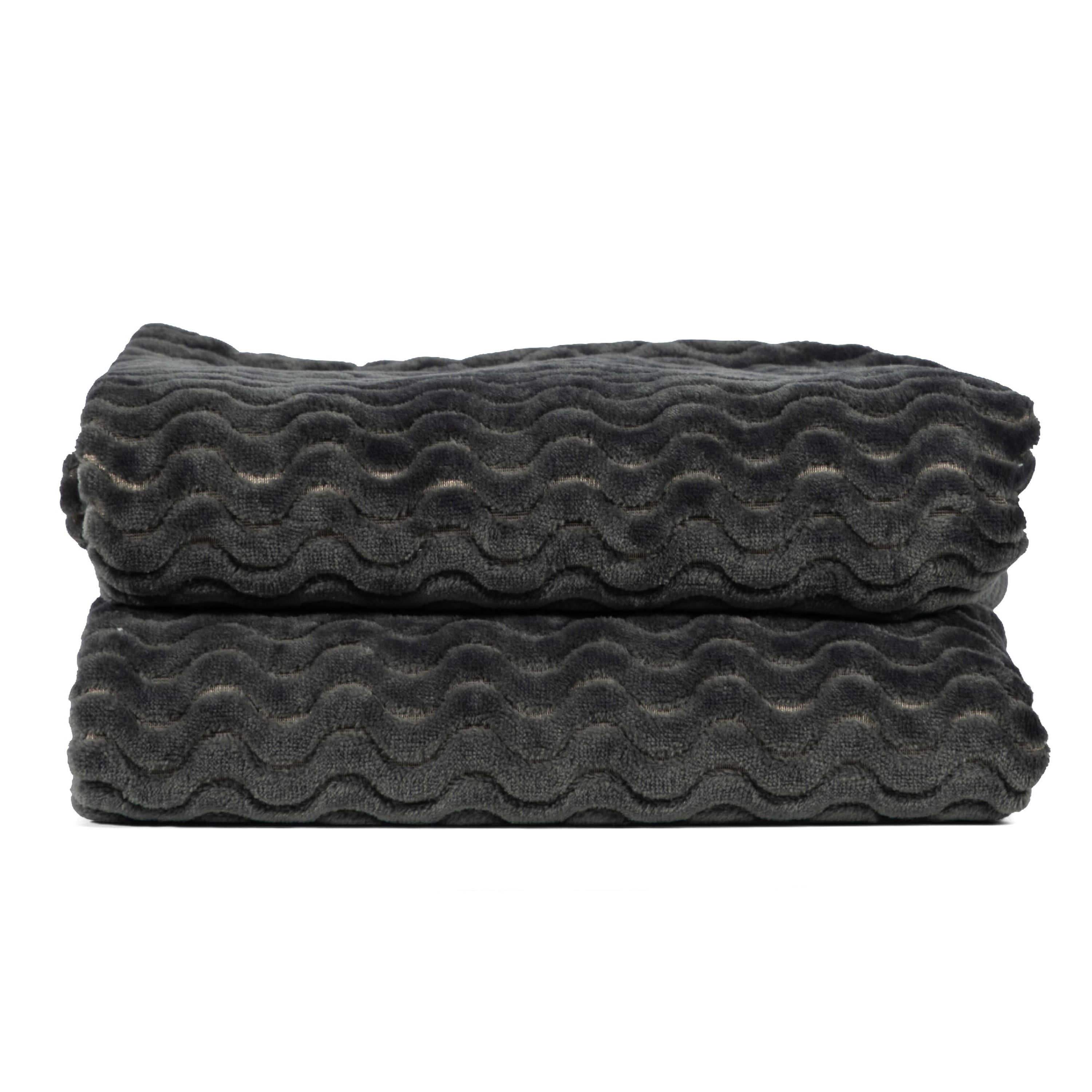 Sagaform Agnes Fleece Plaid 130x170 cm - dunkelgrau-461