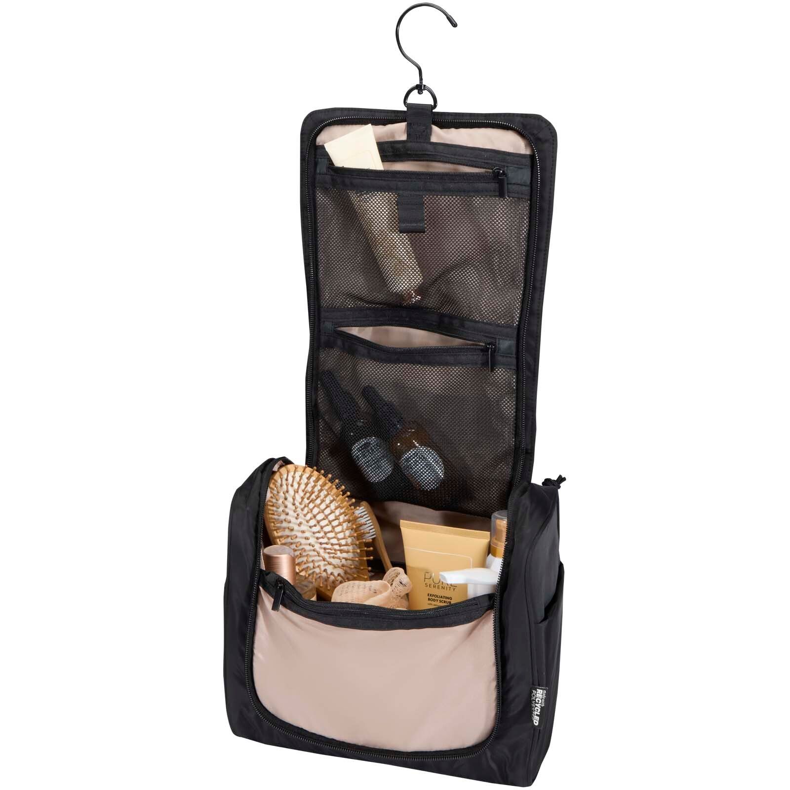 Puffer GRS recycelte aufhängbare Kulturtasche 8L - schwarz-165