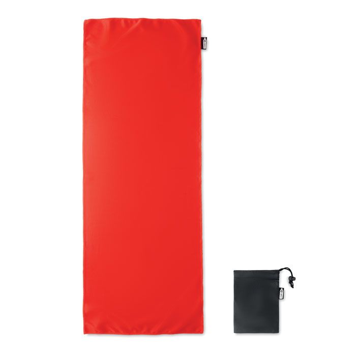 RPET Sporthandtuch mit Beutel TUKO RPET - rot-574