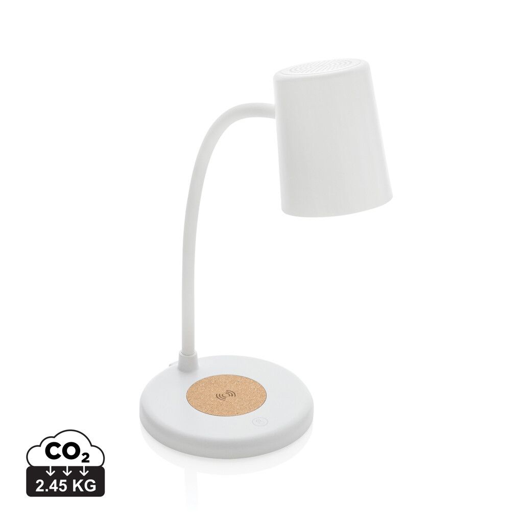 Zenara 15W Schreibtischlampe aus RCS rec. Plastik & Kork - weiß-331