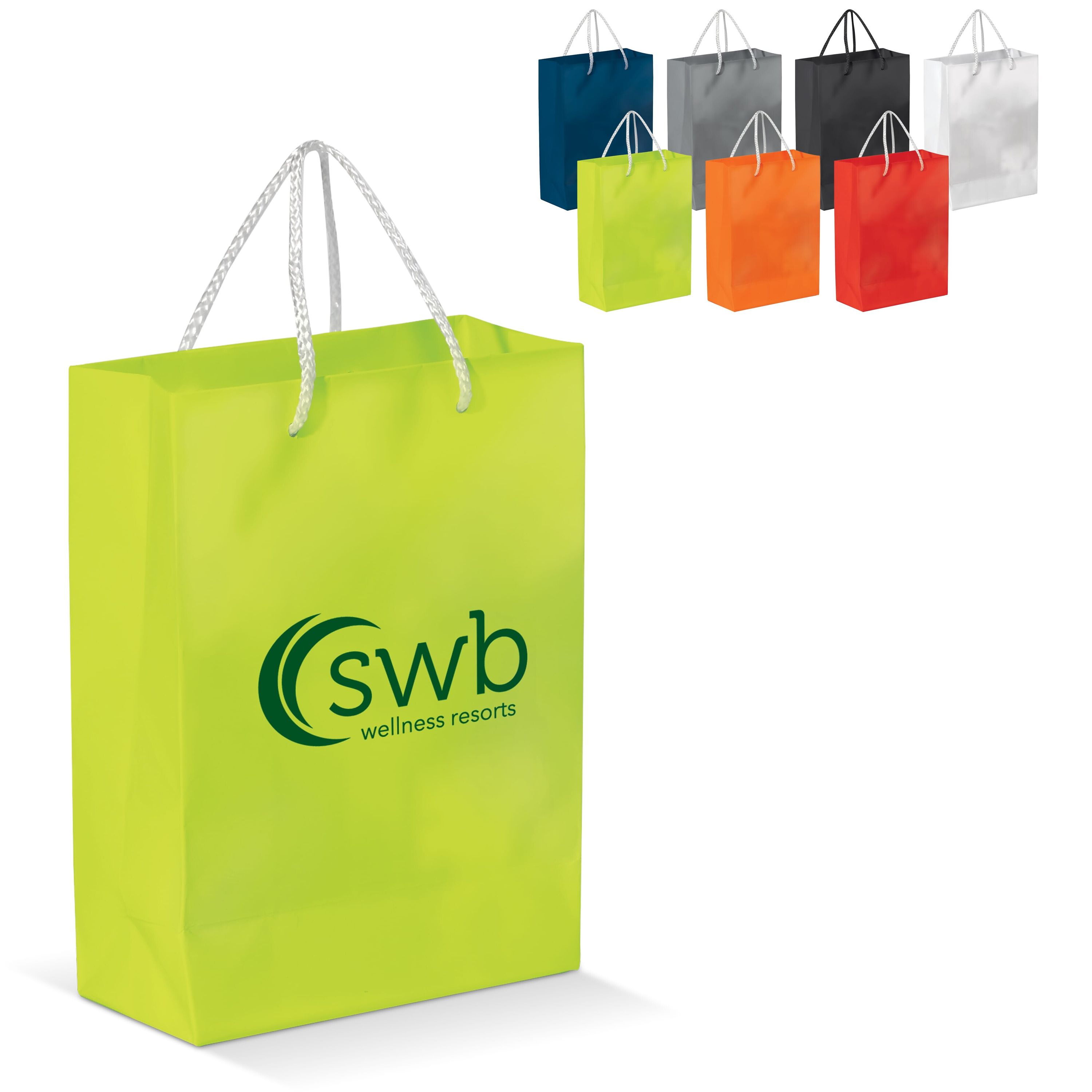 Laminierte Papiertasche, groß - orange-556