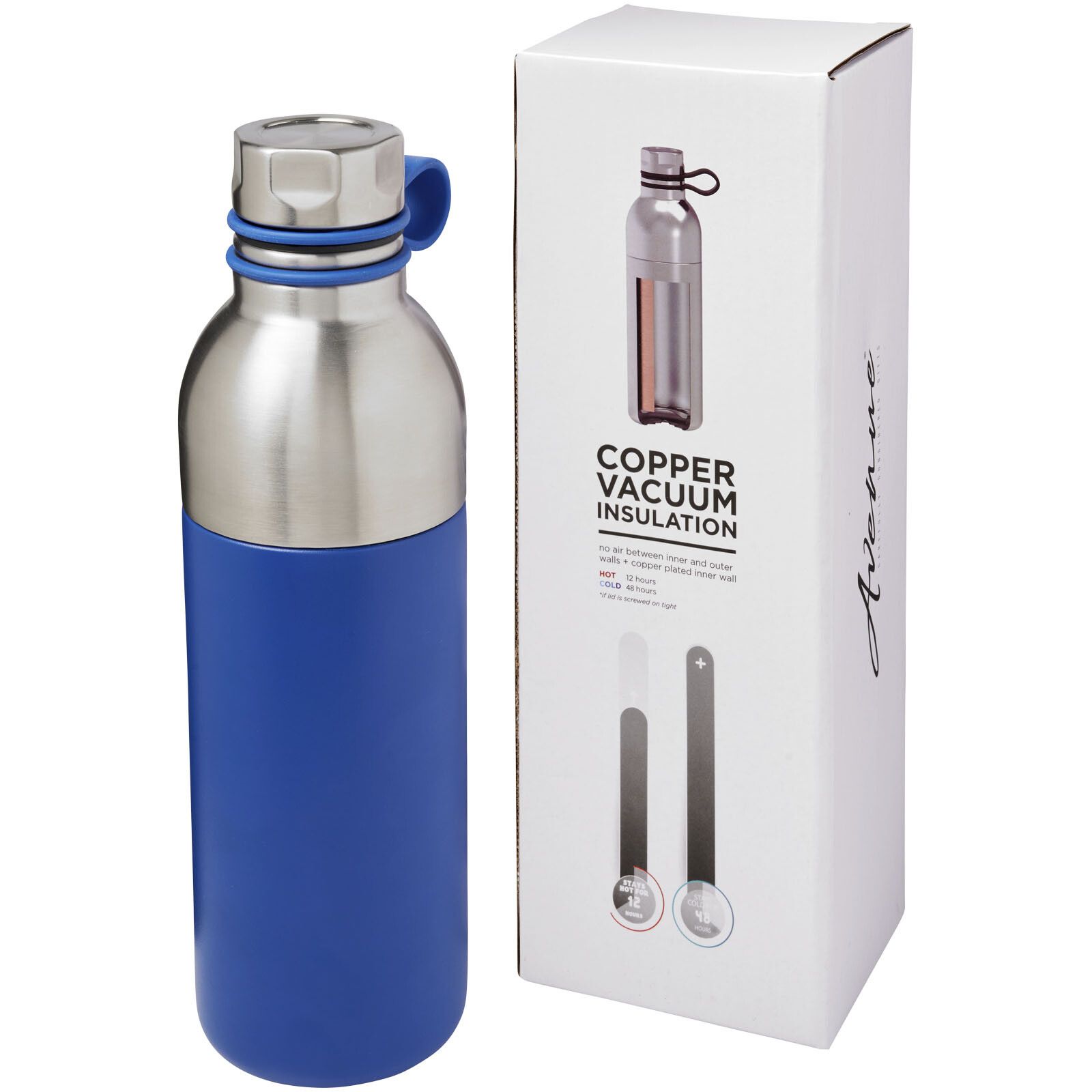 Koln 590 ml Kupfer-Vakuum Isolierflasche - blau-762
