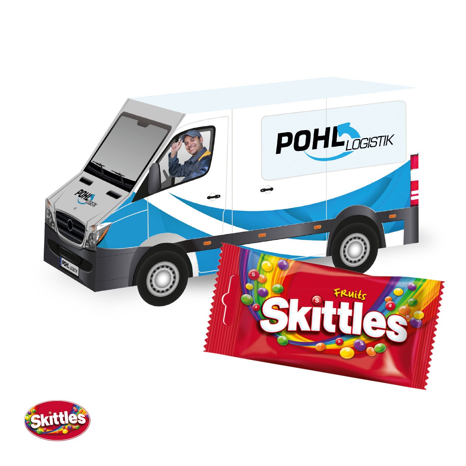 3D Präsent "Transporter" mit Skittles®-733