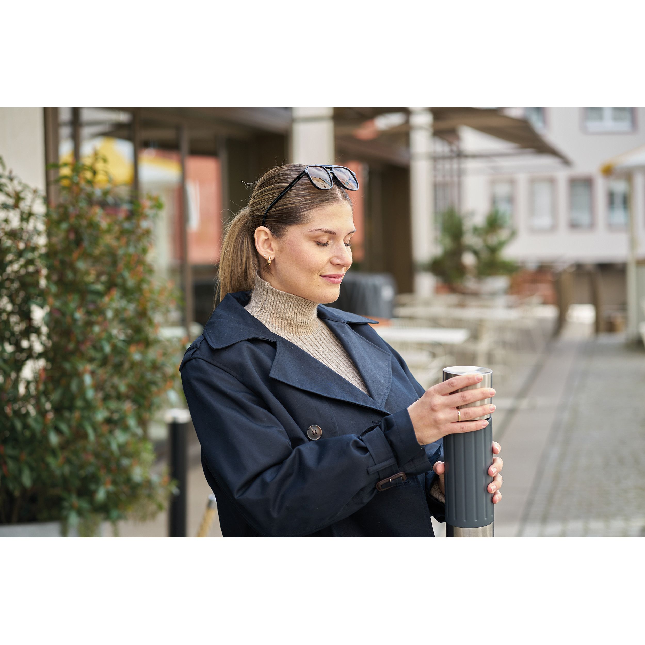 MoLu Edelstahlflasche kupferisoliert Saint Albans - anthrazit-706