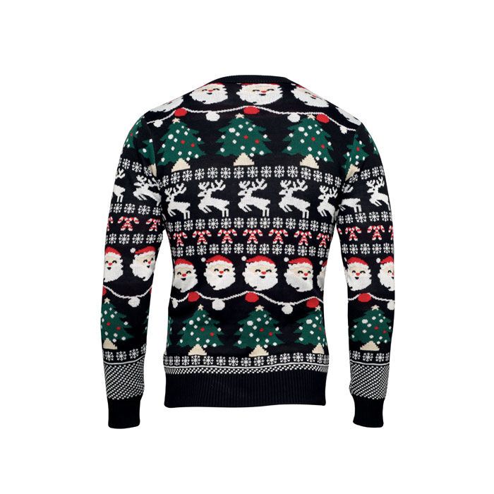 Weihnachts-LED-Pullover S/M SHAMIS - schwarz-905
