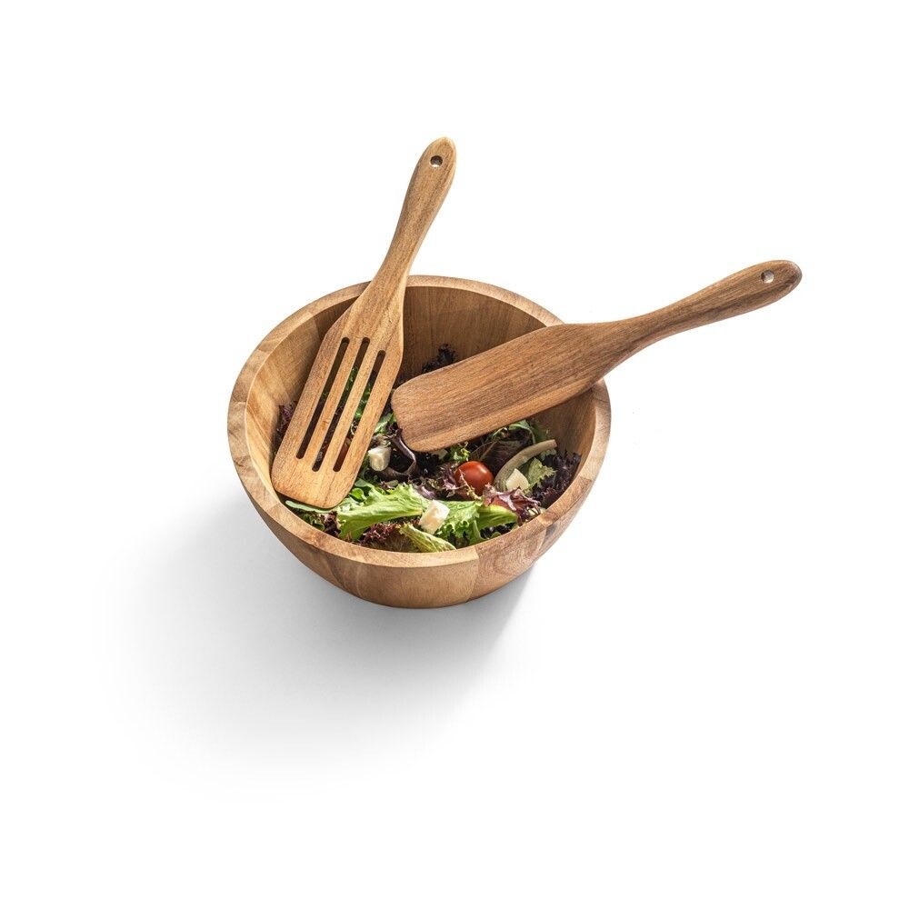 SAGE Salatschüssel aus Cassiaholz - natur - dunkel-766