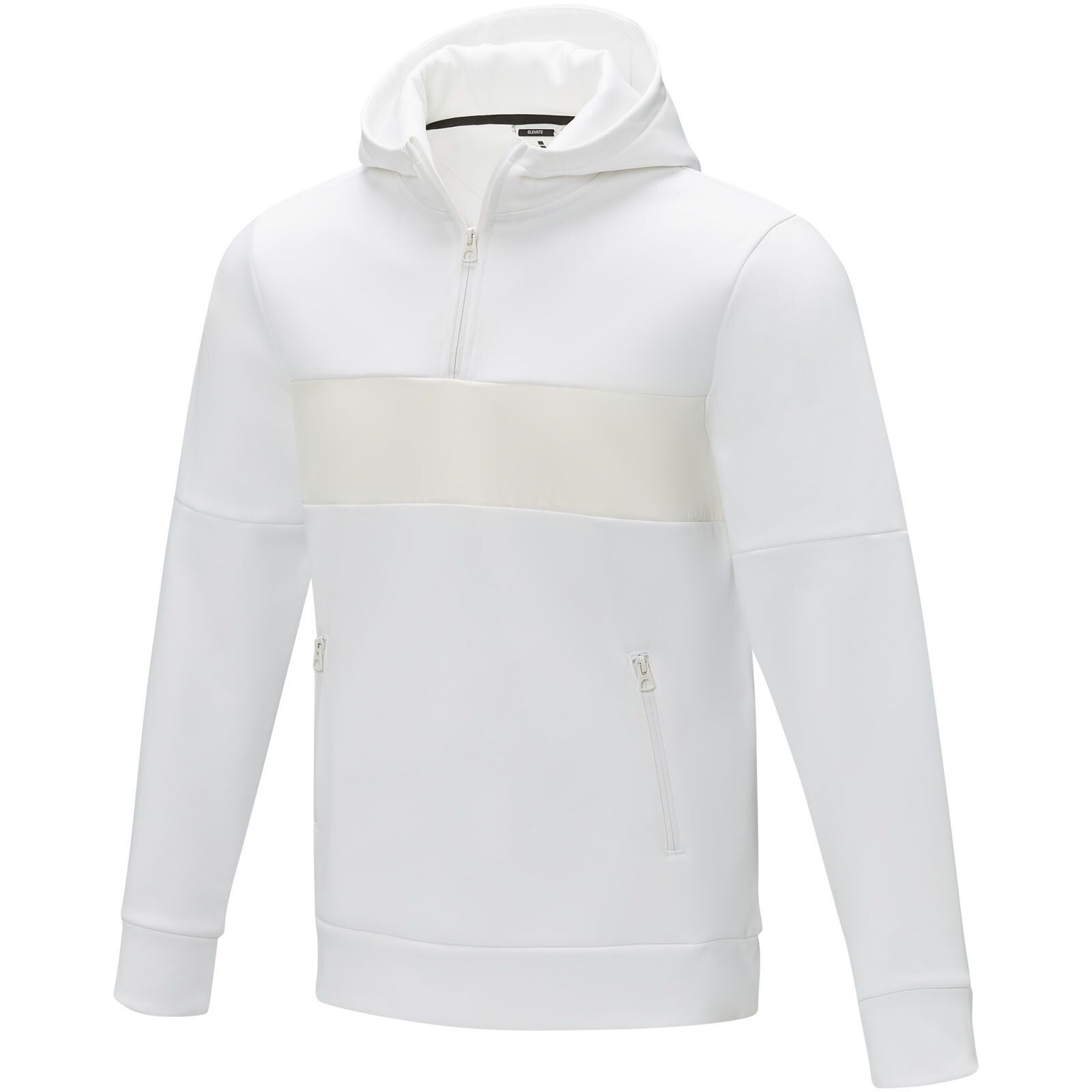 Sayan Kapuzenpullover mit halbem Reißverschluss für Herren - weiss - S-968