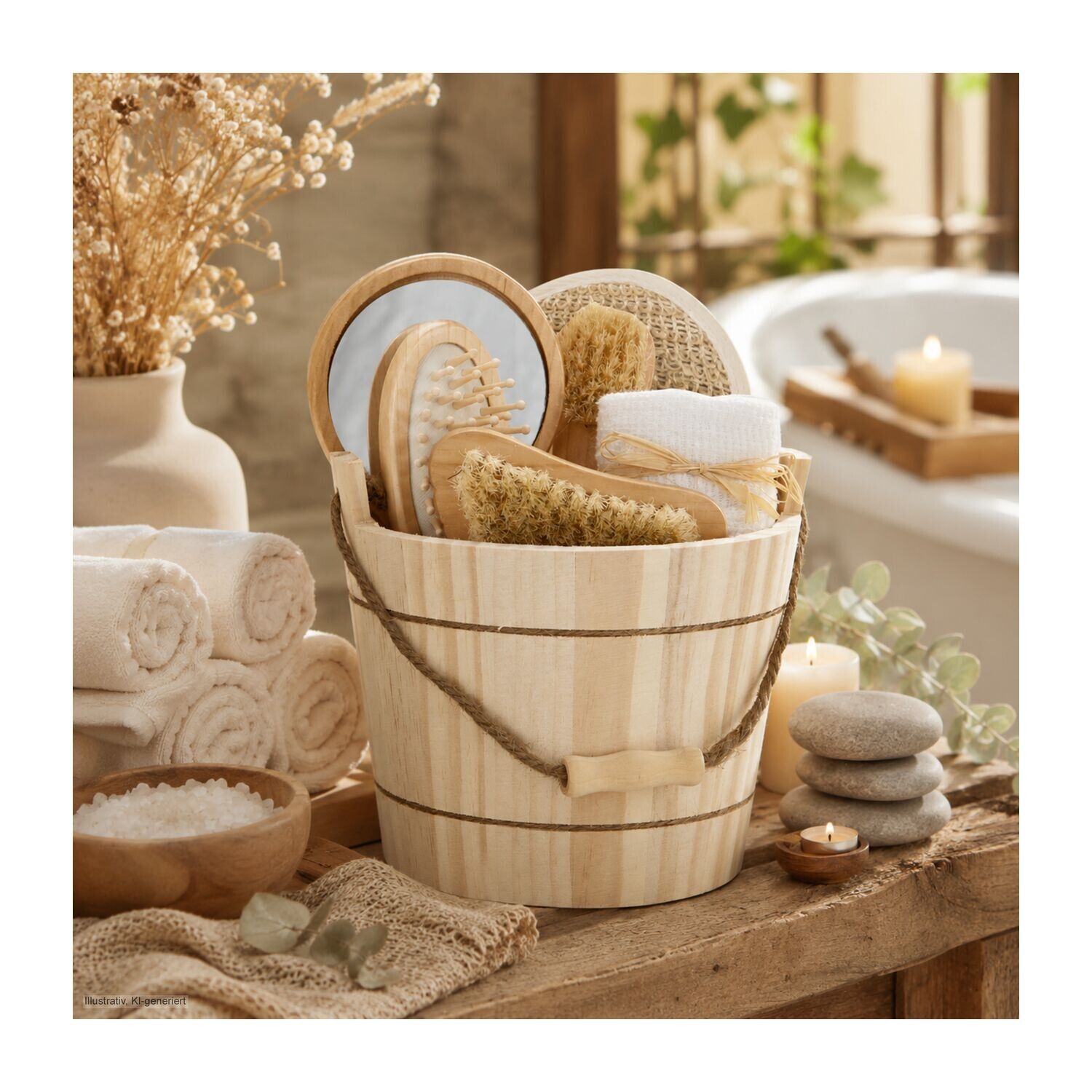 Wellness-Geschenkset: Holzzuber-829