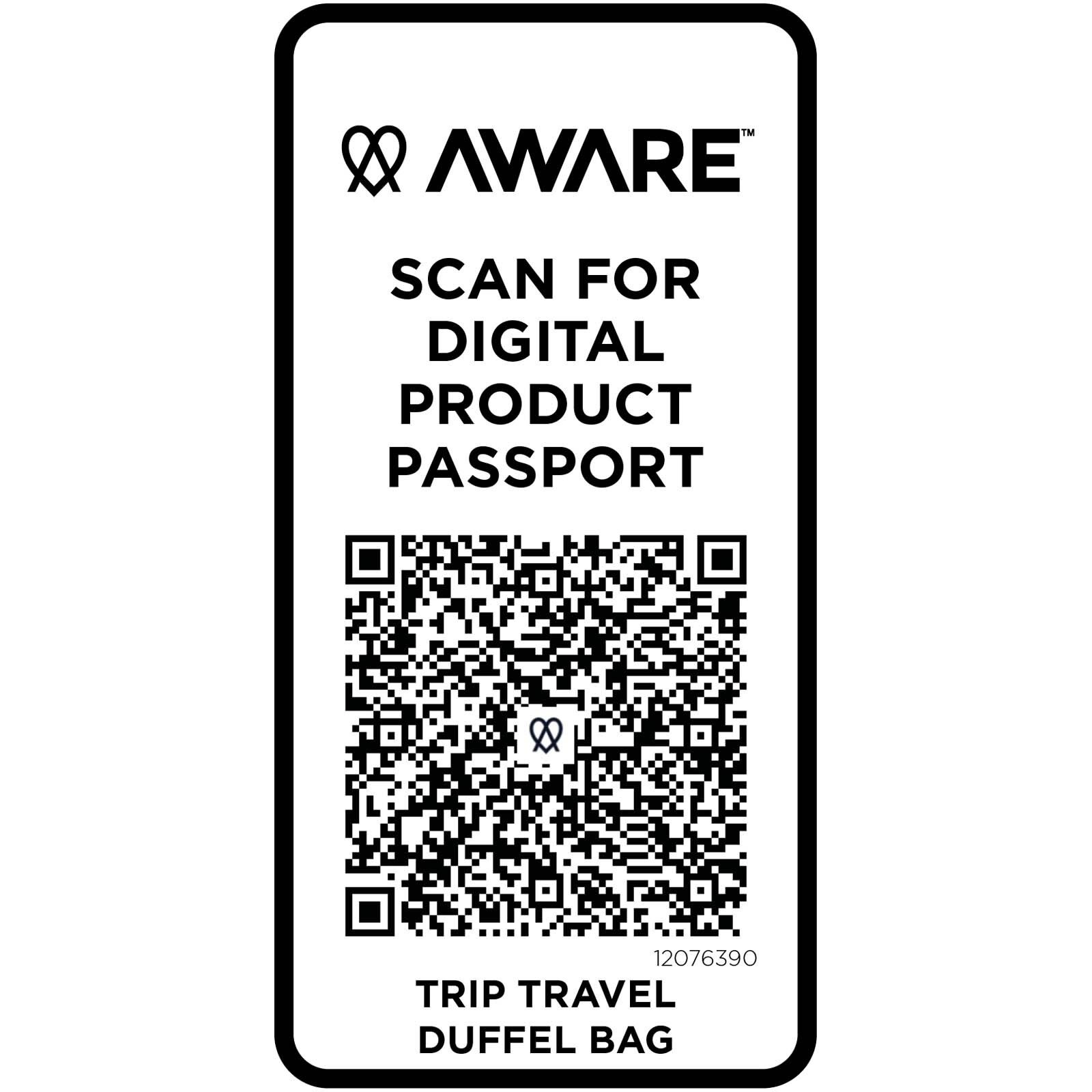 Trip Aware recycelte Reisetasche 42L - schwarz-444