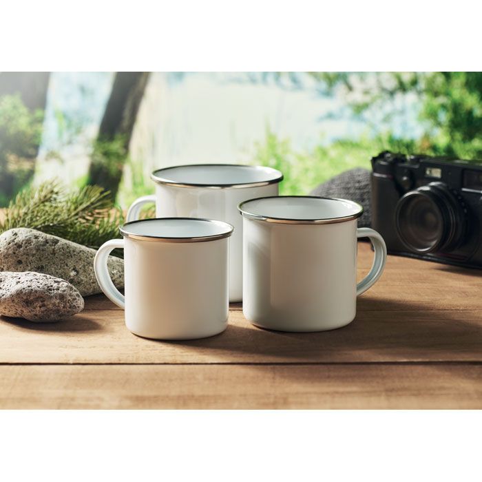 Emaille-Becher Subli 200 ml PLATEADO S - weiß-695
