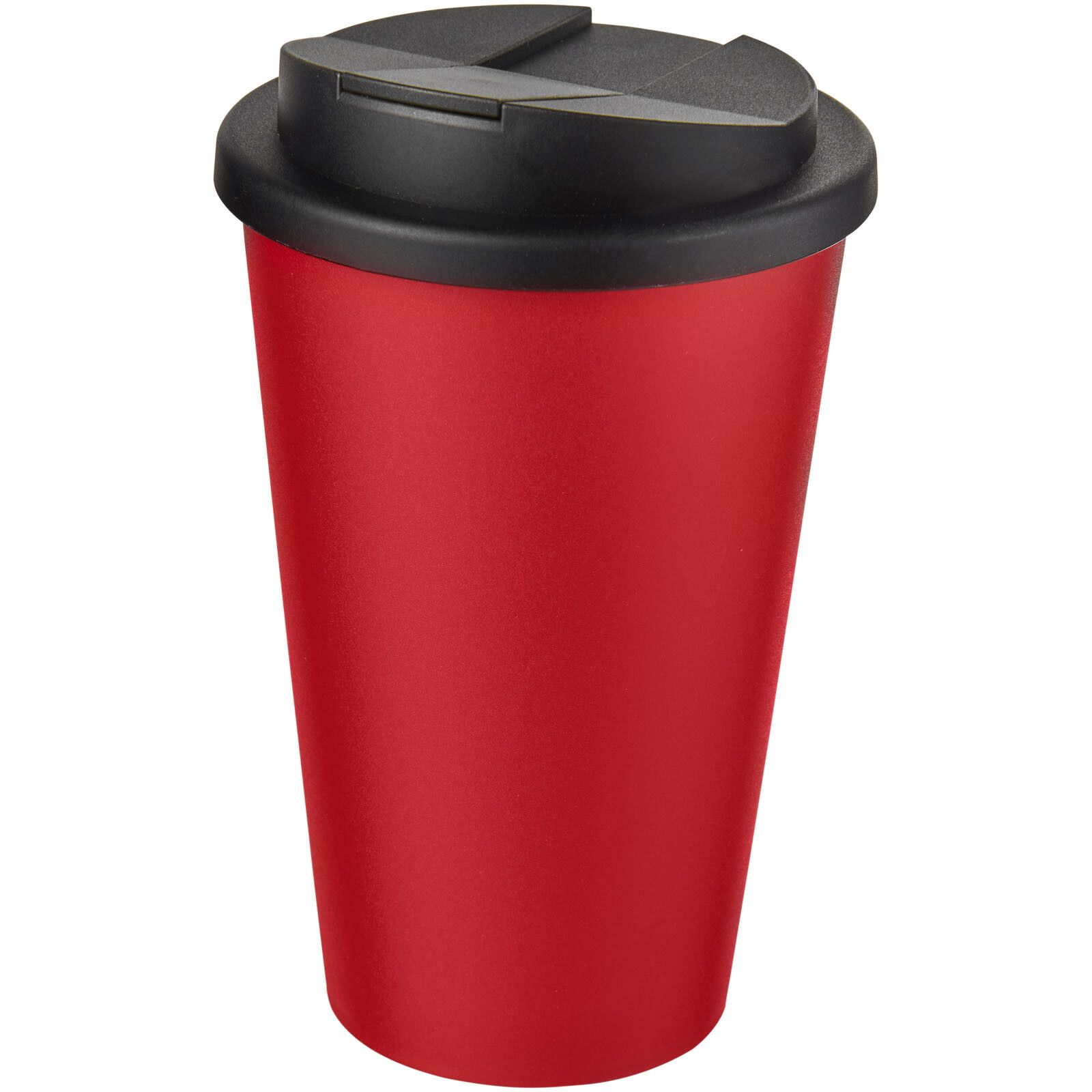 Americano 350 ml Isolierbecher mit auslaufsicherem Schraubverschluss - rot -  schwarz-526