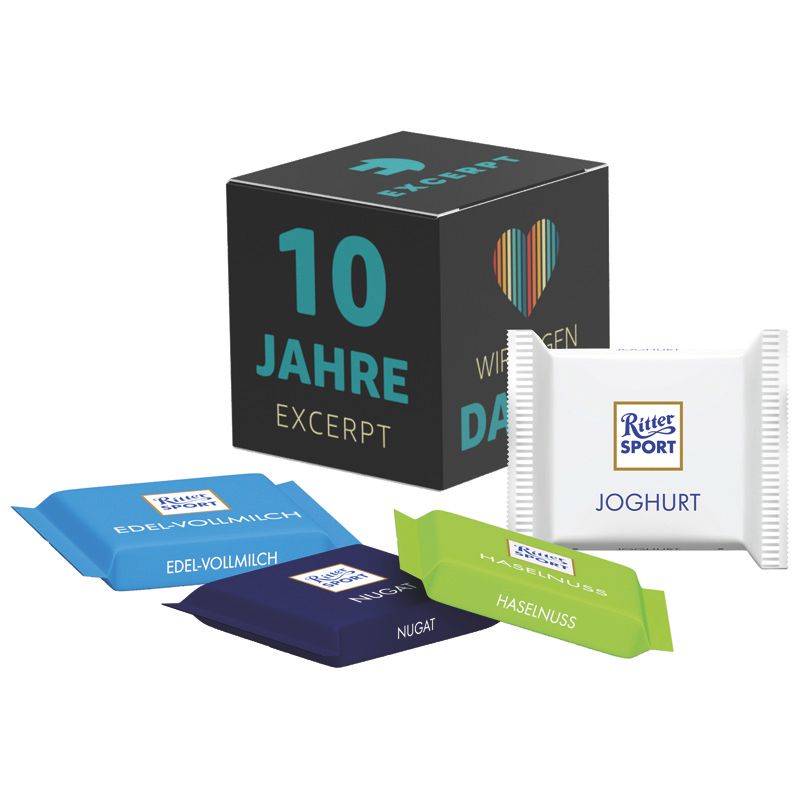 Werbewürfel, Ritter SPORT mini Nugat-918