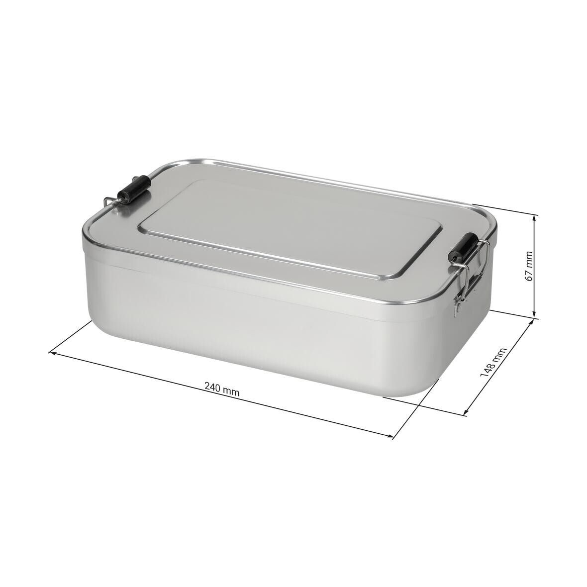 Vorratsdose Aluminium, groß - silber-174
