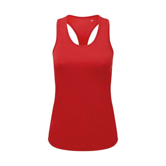 Women´s Recycled Performance Slim Racer Back Vest - fire red-636