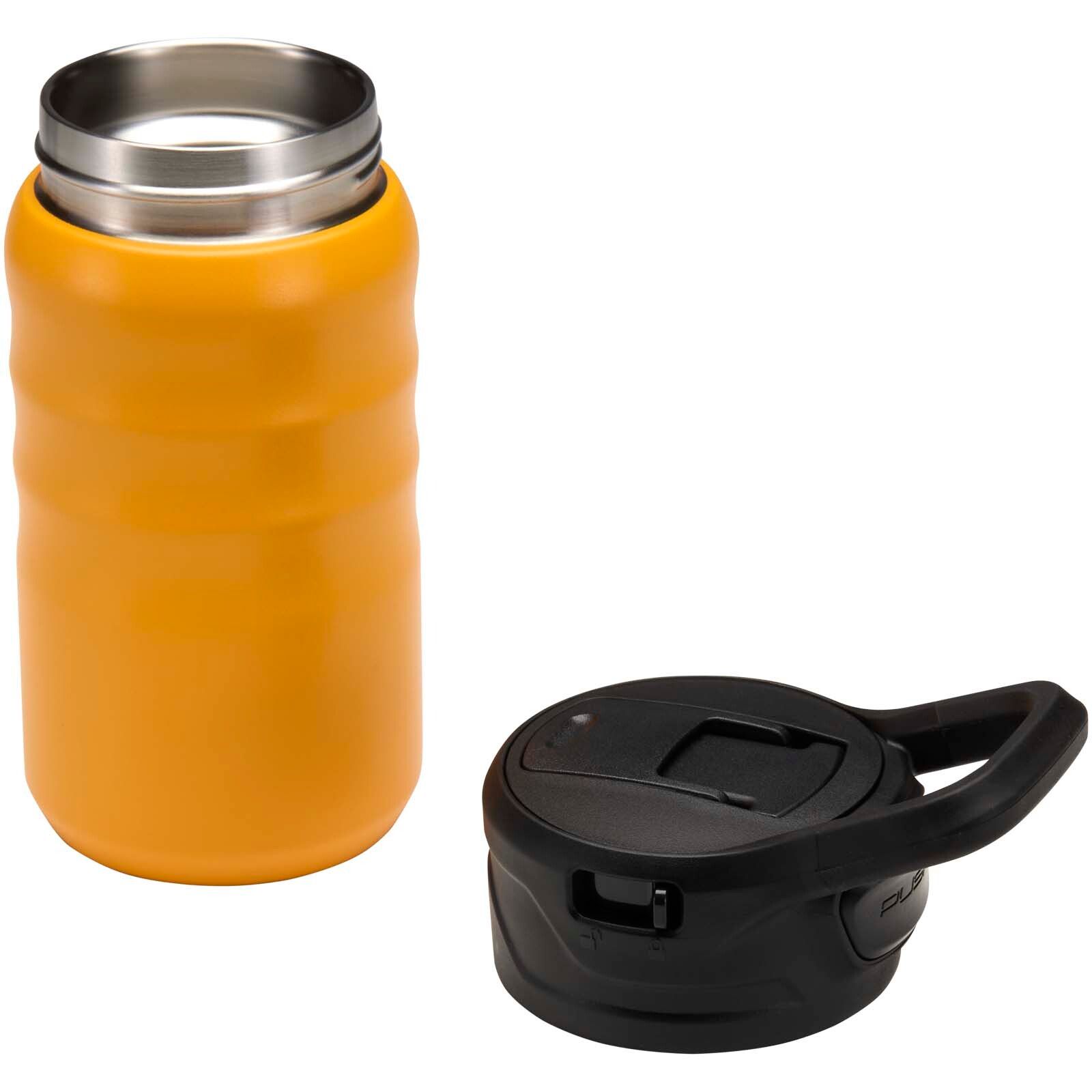 Knox 350 ml RCS Trinkflasche aus recyceltem, doppelwandigem Edelstahl mit Klappstrohhalm - gelb-689