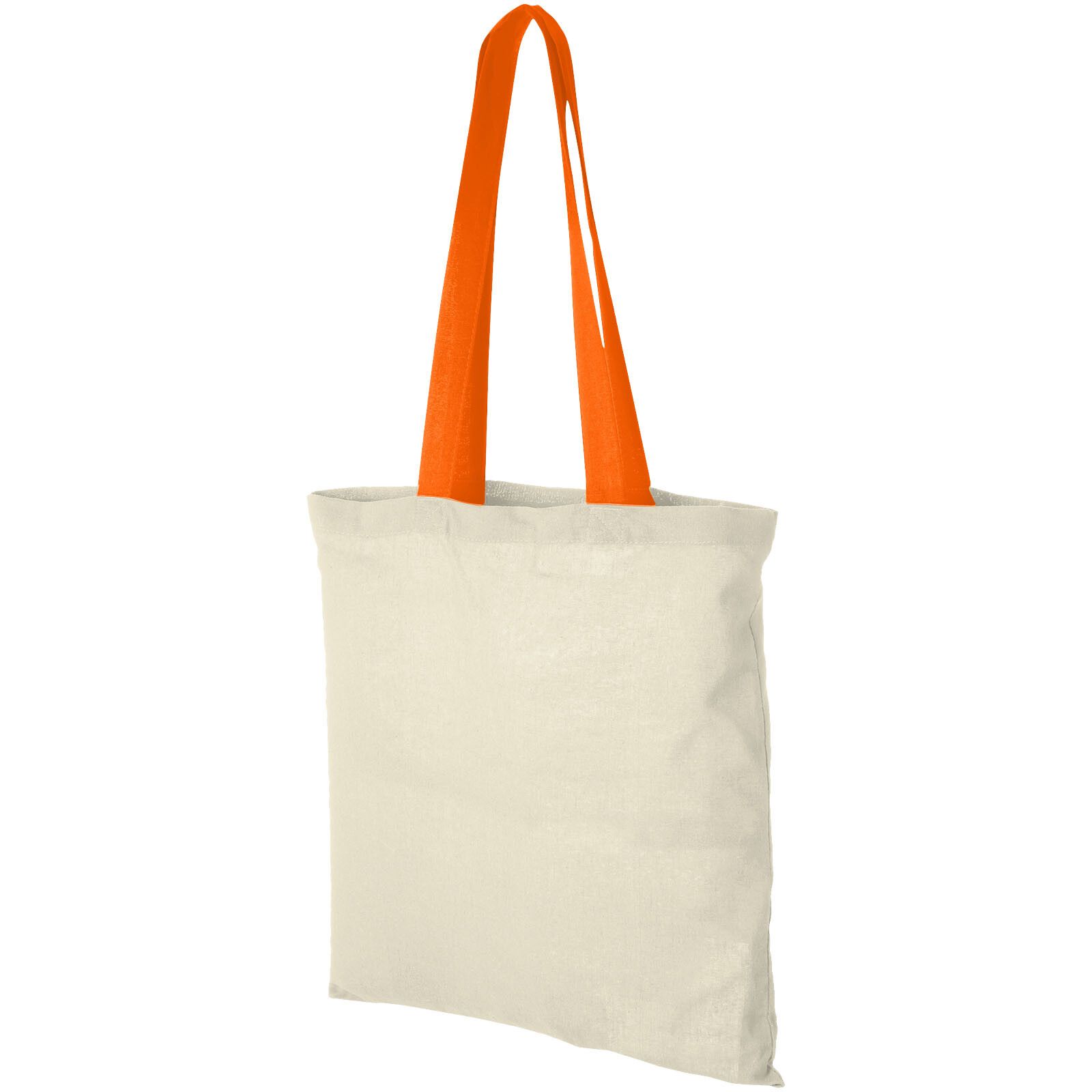 Nevada 100 g/m² Baumwoll Tragetasche 7L - natural -  orange-333