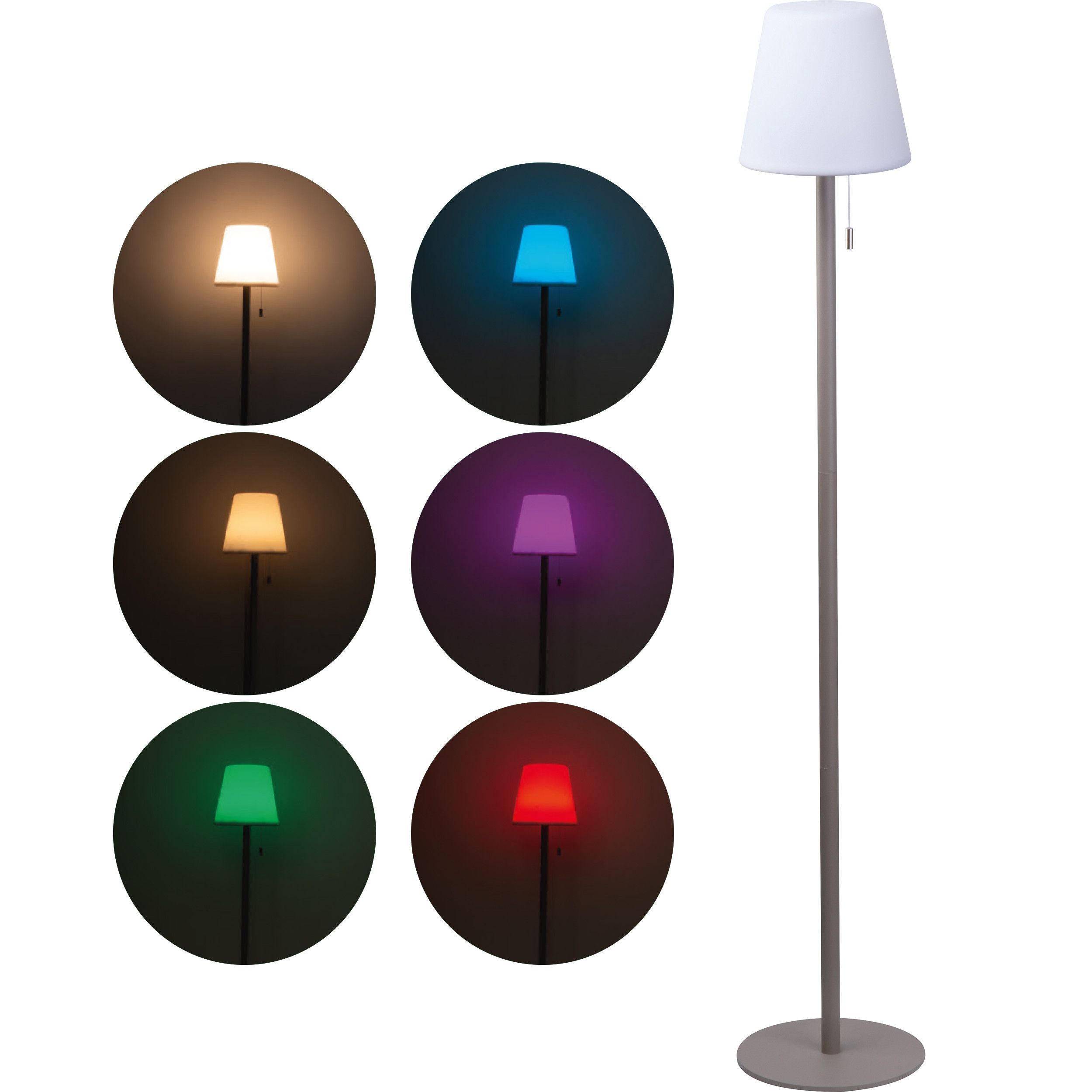 Große Outdoor Lampe mit Farbwechsel BRIDGET - weiß-184
