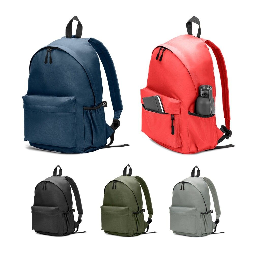 ROSARIO Klassischer Rucksack mit zeitlosem Design aus recyceltem 600D Polyester - dunkelgrün-516