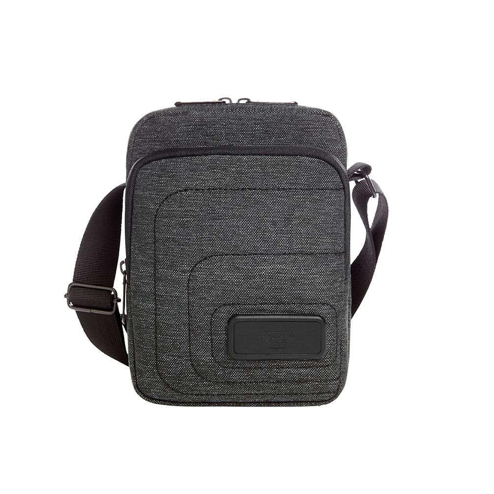 CrossBag FRAME - schwarz-grau meliert-158