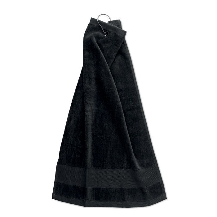 Golfhandtuch mit Haken HITOWGO - schwarz-295