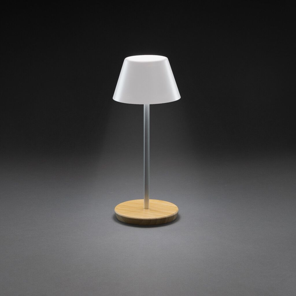 Pure Glow USB-Tischleuchte aus RCS recyceltem Kunststoff - weiß-900