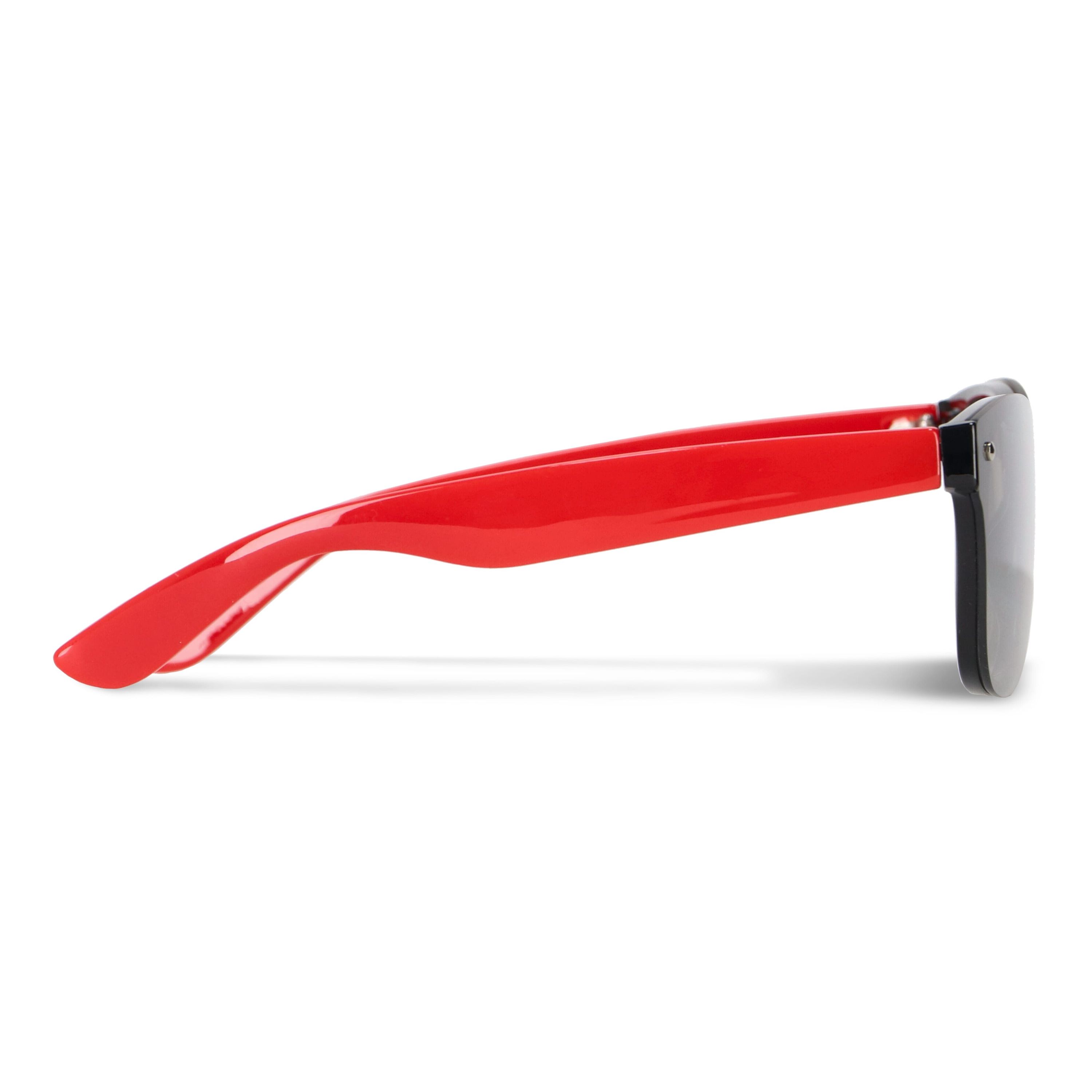 Justin R-PC Sonnenbrille mit verspiegelten Uni-Gläsern UV400 - rot-978