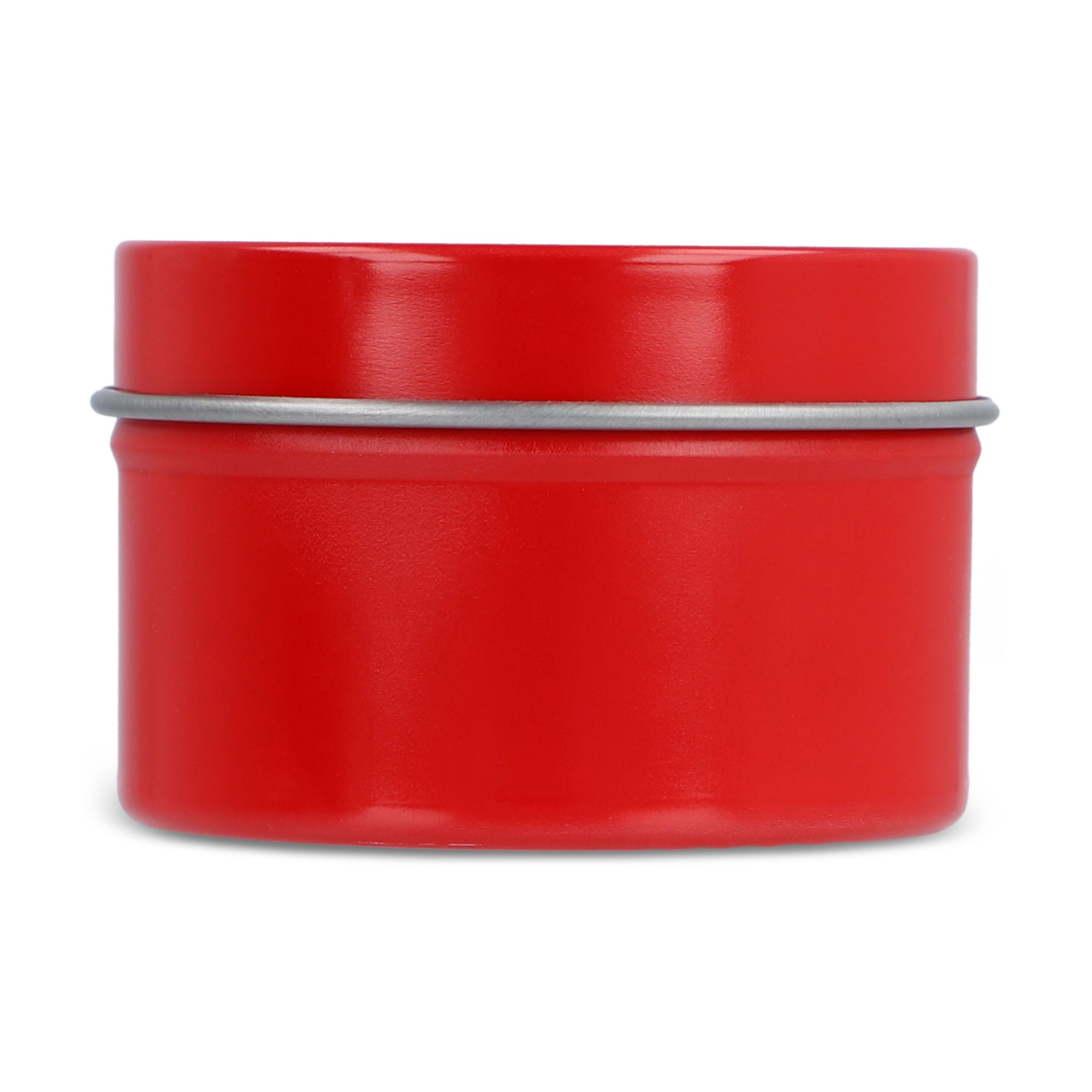 Dhyana-Duftkerze auf Pflanzenbasis in recycelter Dose - rot-414
