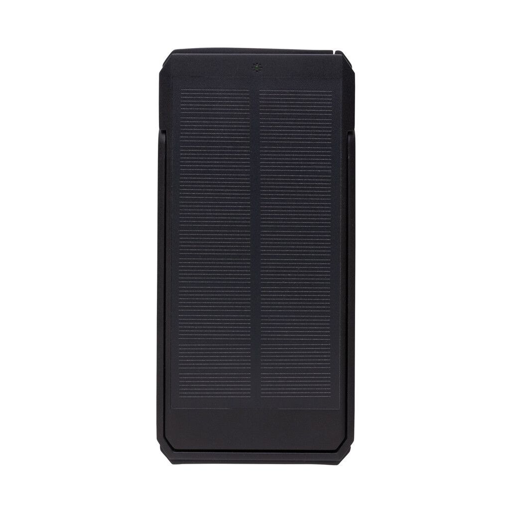 Skywave 10000mAh Solarpowerbank aus RCS recycelt. Kunststoff - schwarz-874