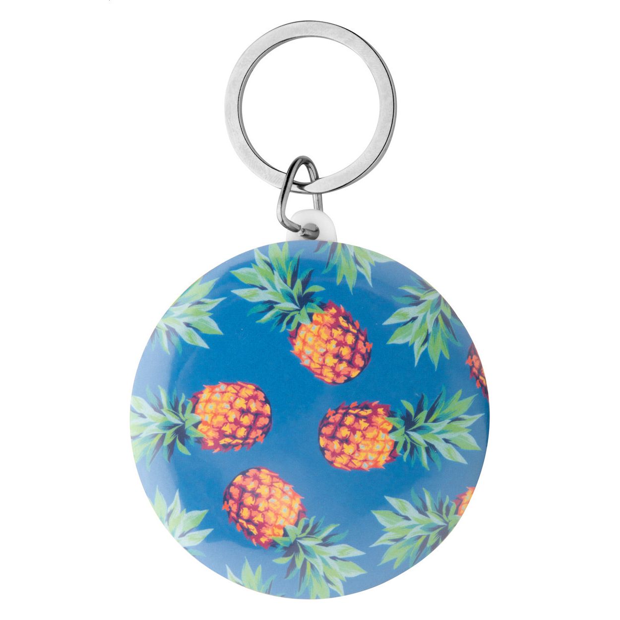 Button-Schlüsselanhänger KeyBadge Maxi - weiß-664