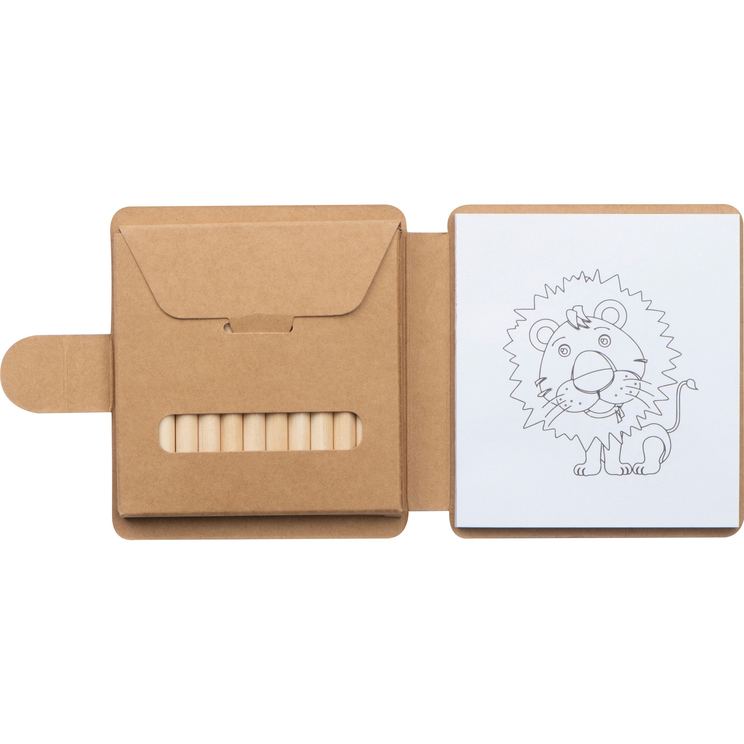 Malbuch mit 12 Buntstiften - beige-381