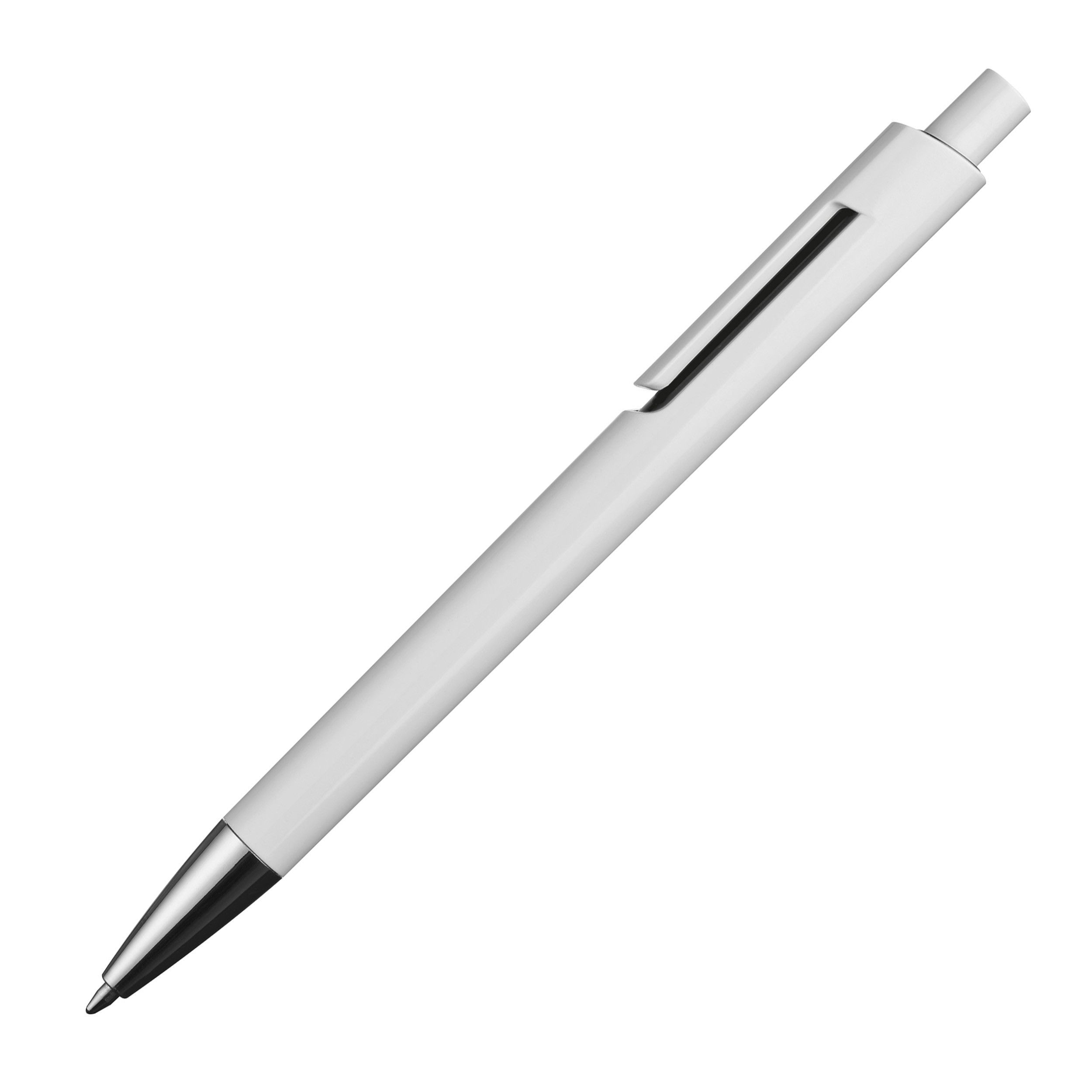 Weißer Kugelschreiber mit farbigen Applikationen  - schwarz-299