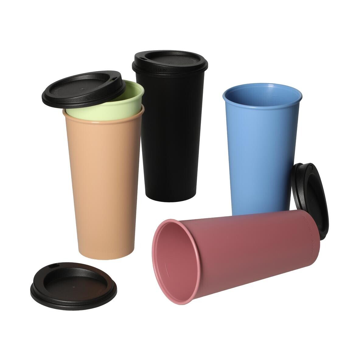 Kaffeebecher ToGo, 0,4 l - beständiges braun - schwarz-994