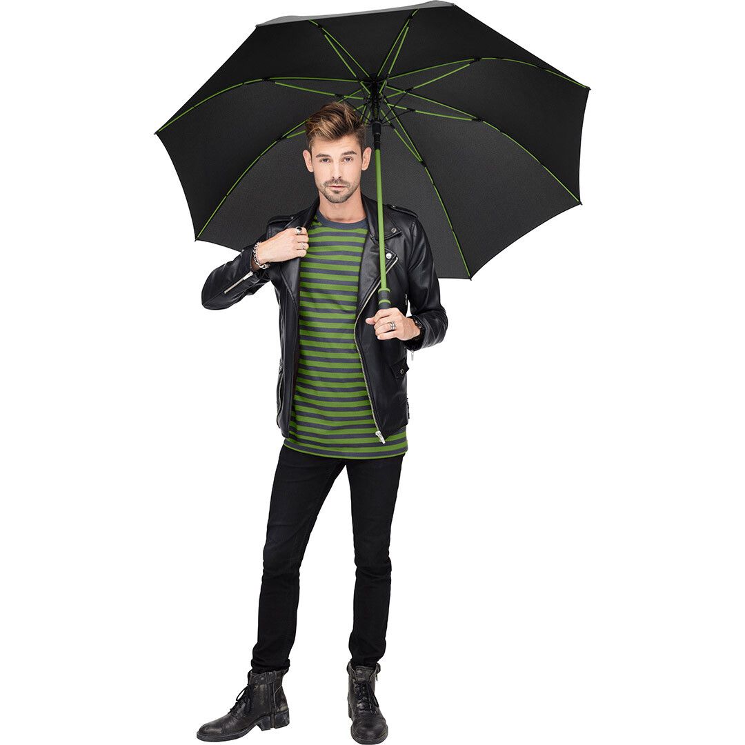 AC-Gästeschirm FARE® Style Ø130 cm - schwarz - limette-435