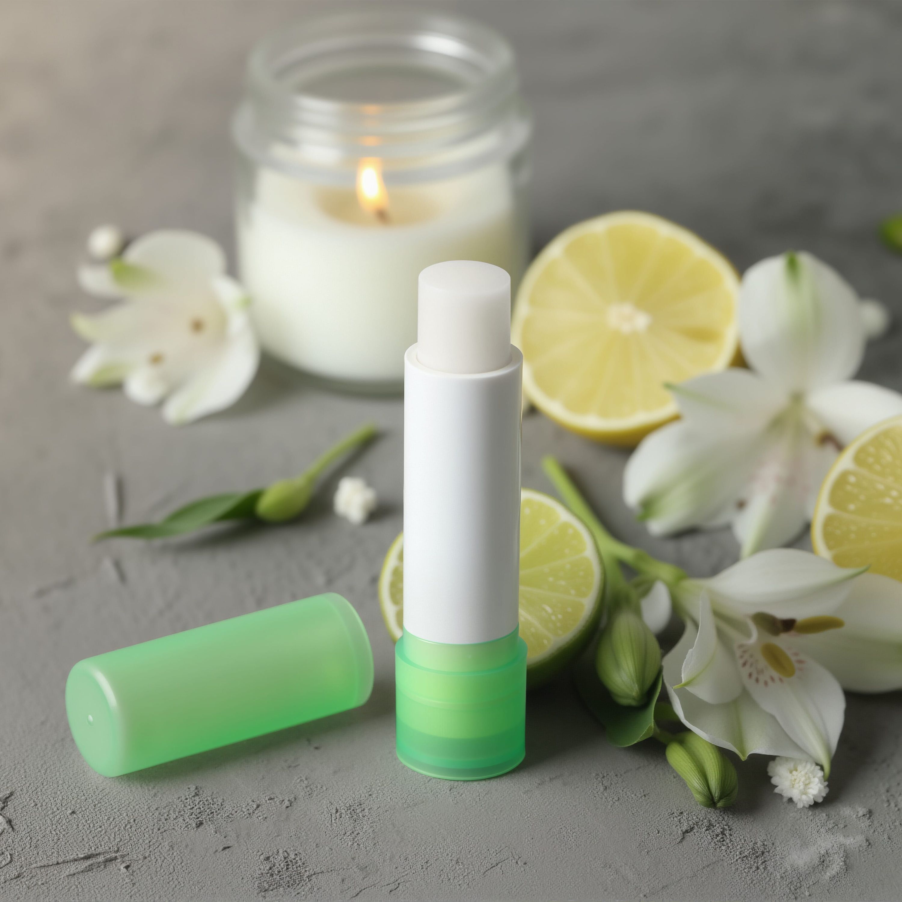 Klassischer Lippenpflegestift aus recycelten Materialien - natur  -  grün-305