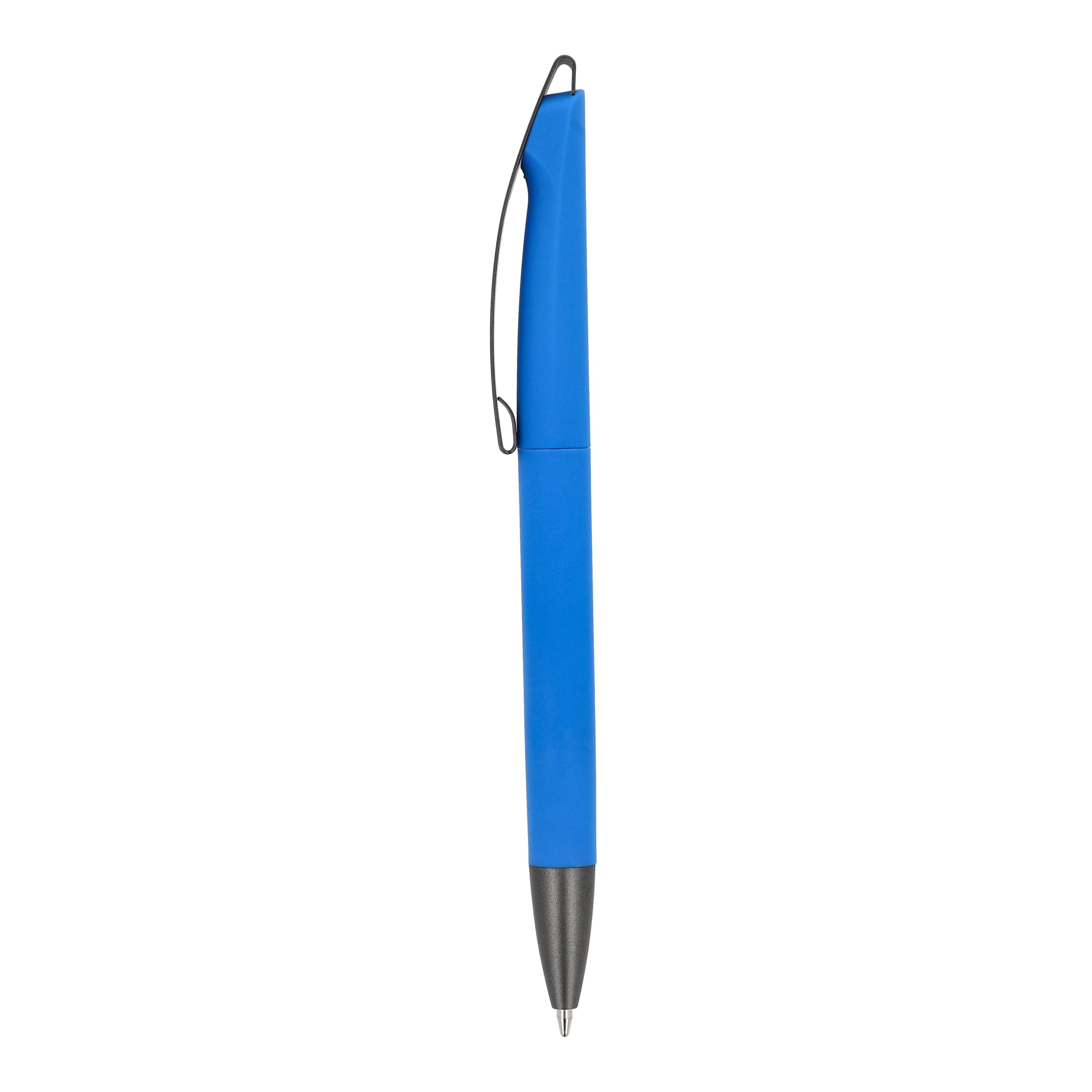 Kugelschreiber Vegas Softtouch Metallclip - blau-175
