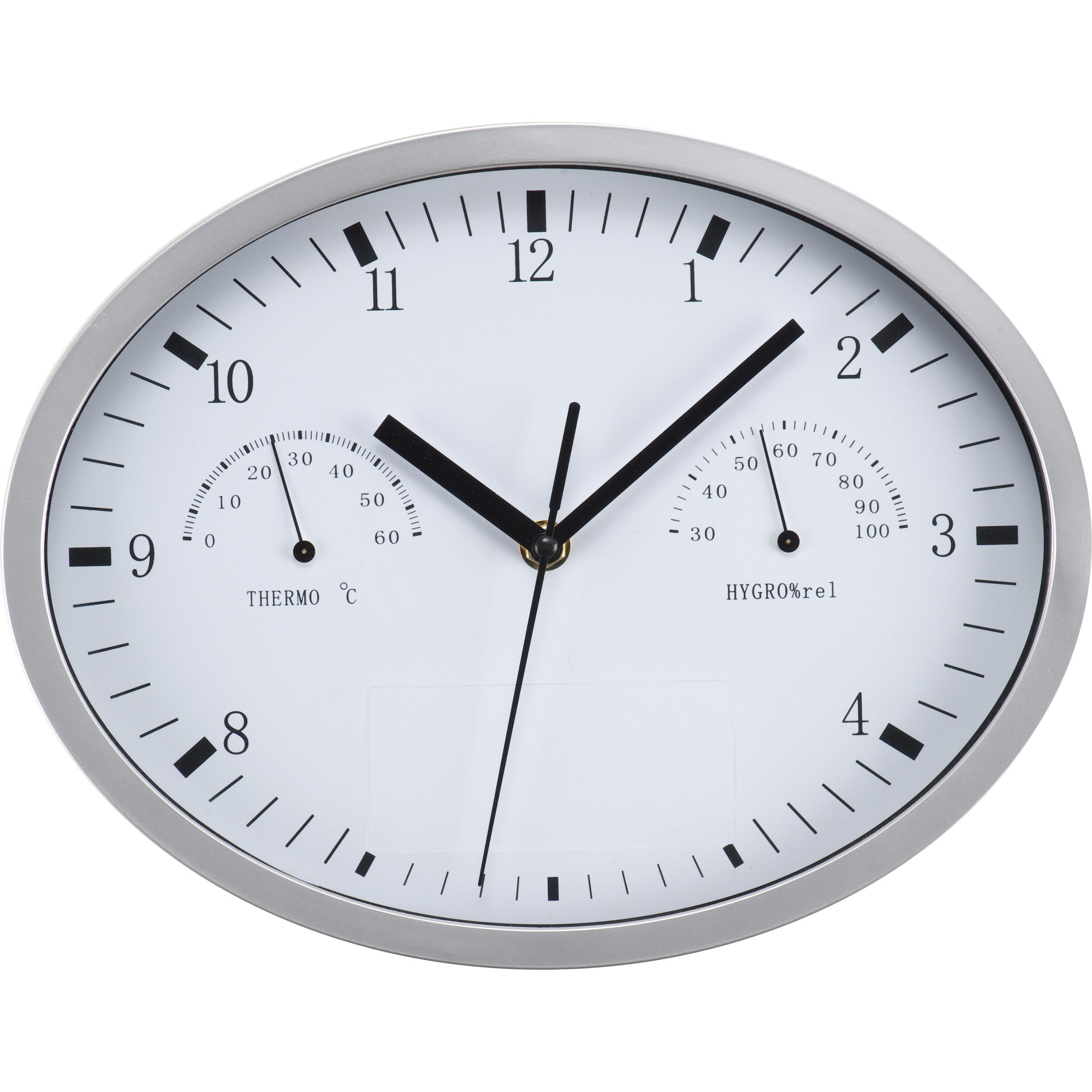 Wanduhr mit Hygro- und Thermometer - weiß-611