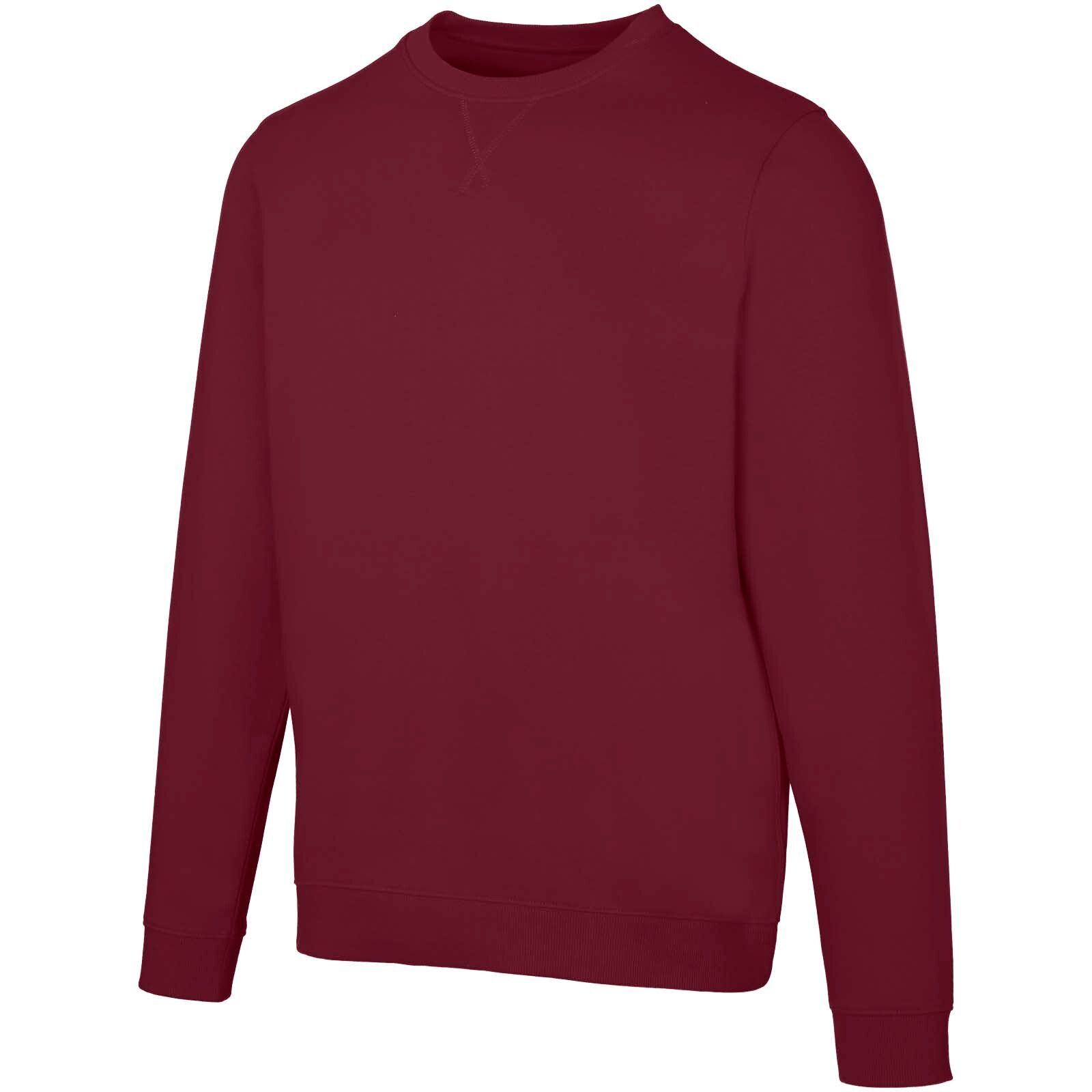 Jasper 280 g/m² Pullover mit Rundhalsausschnitt aus recycelter Bio Baumwolle (OCS), unisex - tiefes burgunderrot-217
