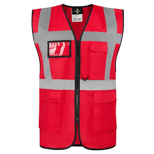 CO² Neutral Multifunctional Executive Safety Vest Hamburg - red-518