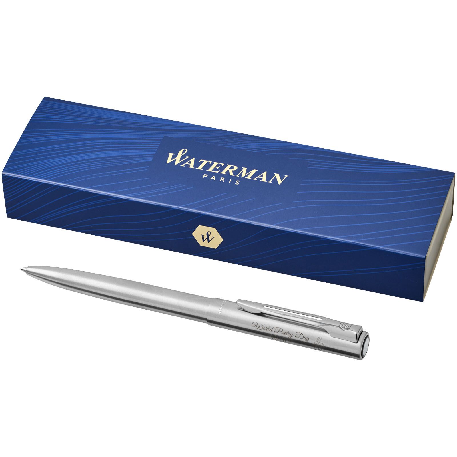 Waterman Graduate Kugelschreiber (blaue Mine) - chrom-520