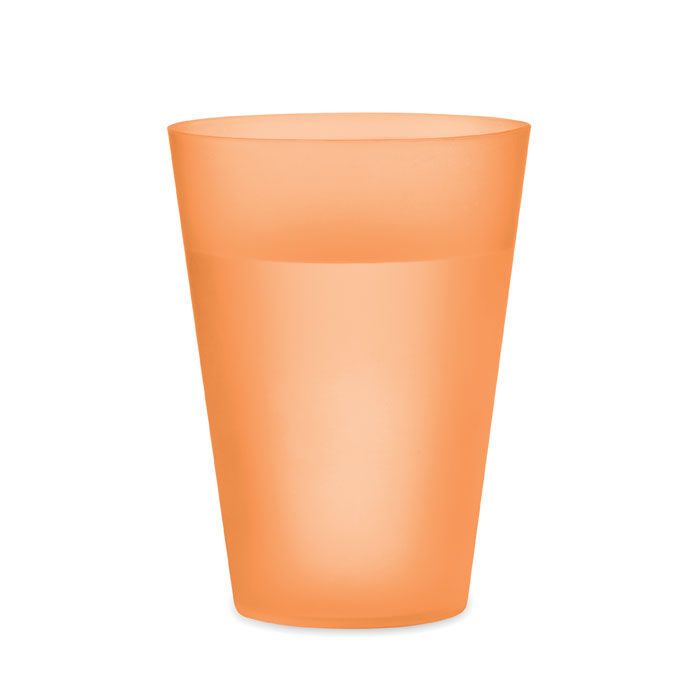 Wiederverwendbarer Becher 300ml FESTA - transparent orange-771