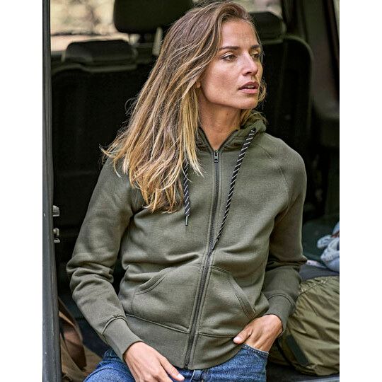 Women´s Fashion Full Zip Hood - deep green-301