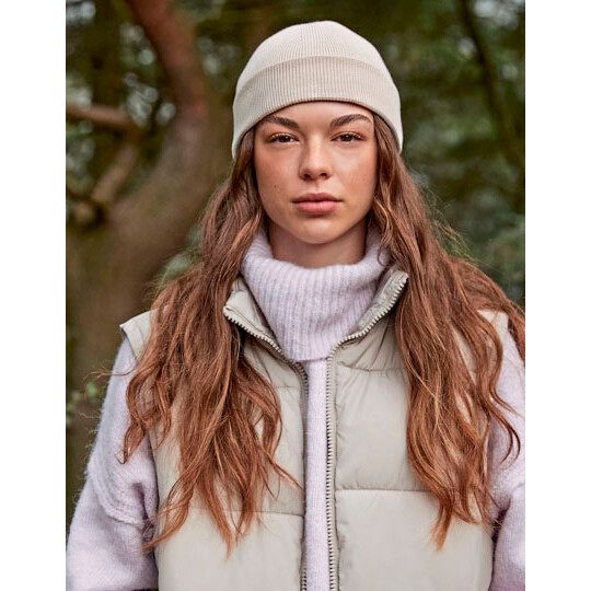 Organic Cotton Fisherman Beanie - almond-576