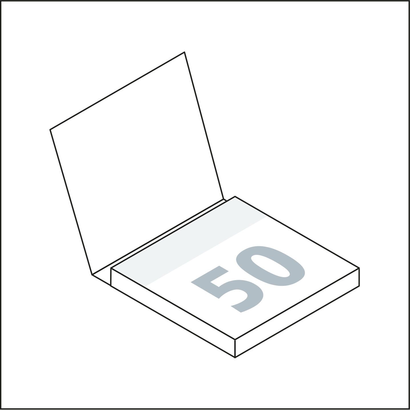 Haftnotizblock Cover Karton RECYCLING, 72 × 72 mm-759