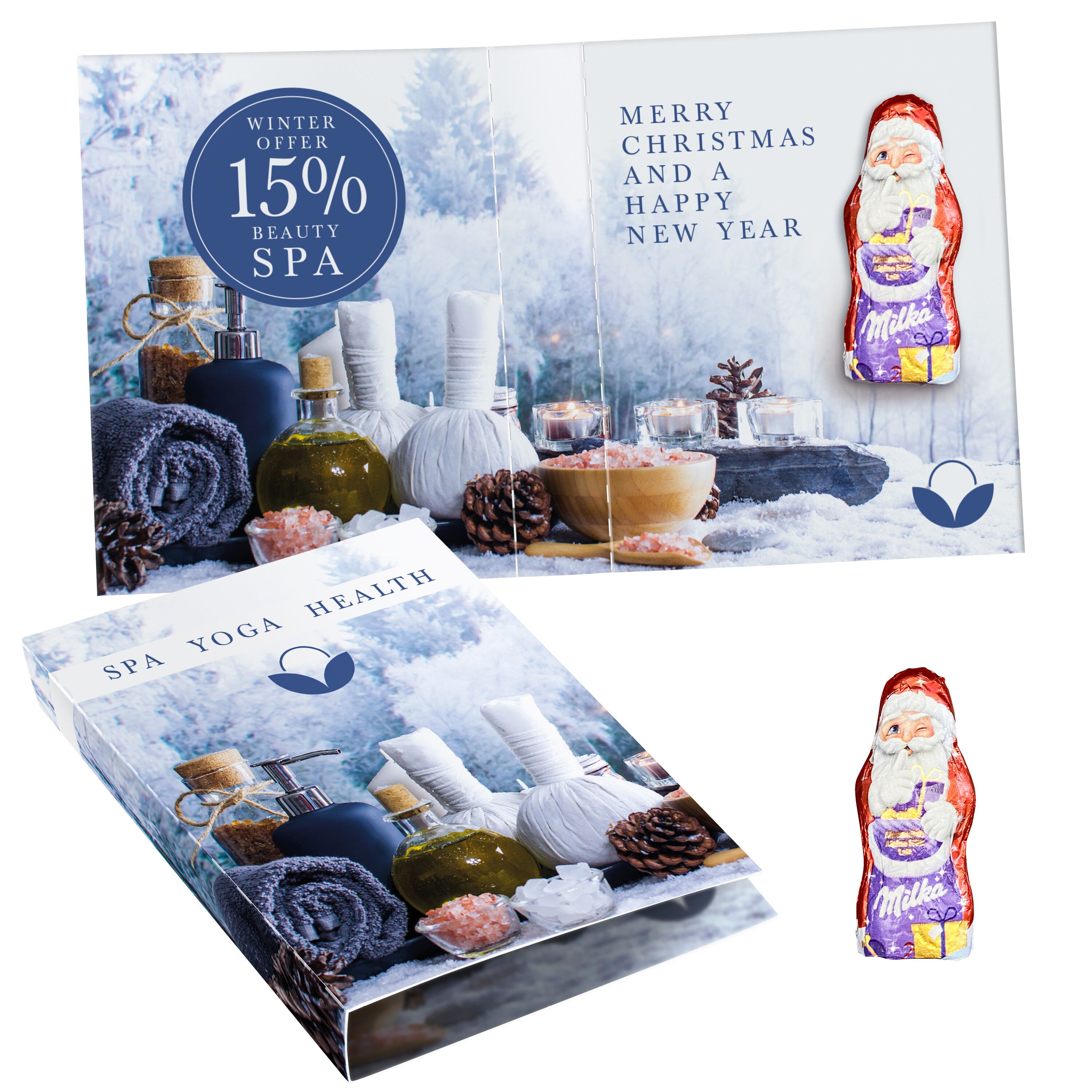 Süßes Briefchen mit Milka Mini Weihnachtsmann-485