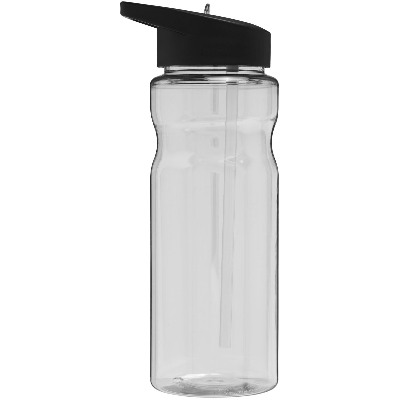 H2O Active Base 650 ml Sportflasche mit Ausgussdeckel - transparent -  schwarz-984